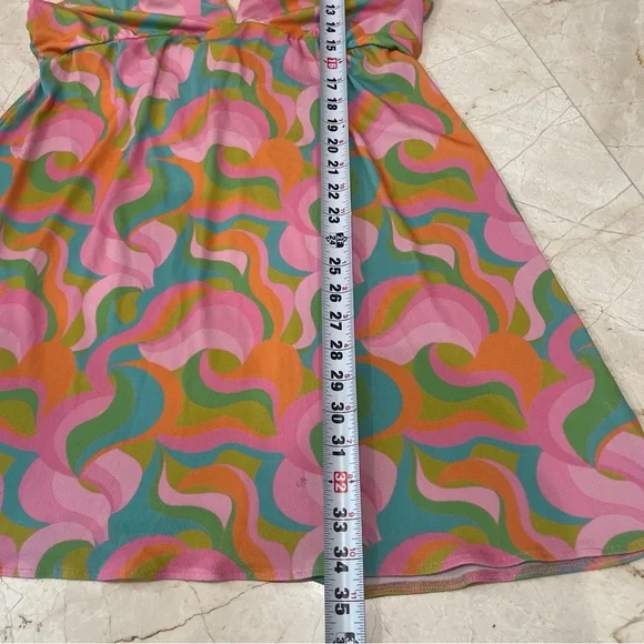 Show Me Your MuMu Pink Multi Halter Mini Dress - Picture 9 of 10